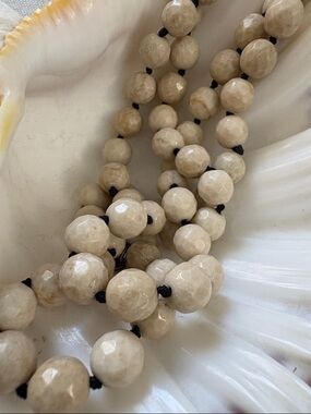 River Stone Jasper Faceted Bead Necklace